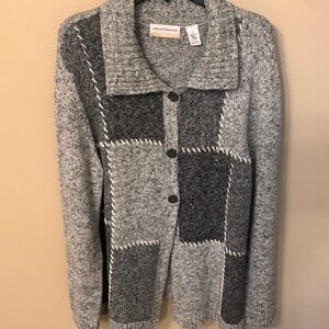 Women’s Alfred Dunner Sweater 1X, Heather Grey